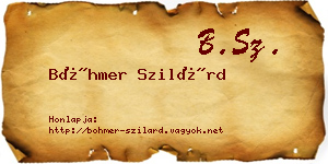 Böhmer Szilárd névjegykártya
